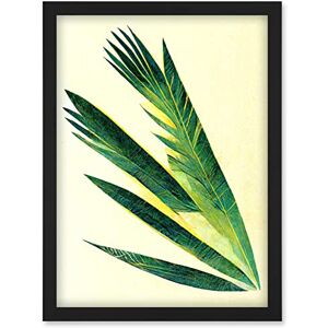 Doppelganger33 LTD Fan Palm Tree Leaf Modern Abstract Illustration Artwork Framed Wall Art Print A4 Doppelganger33 LTD Fan Palm Tree Leaf Modern Abstract Illustration Artwork Framed Wall Art Print A4