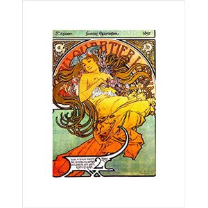 Wee Blue Coo VINTAGE MAGAZINE COVER MUCHA 1897 LATIN QUARTER NOUVEAU FRAMED PRINT B12X11672 Wee Blue Coo VINTAGE MAGAZINE COVER MUCHA 1897 LATIN QUARTER NOUVEAU FRAMED PRINT B12X11672