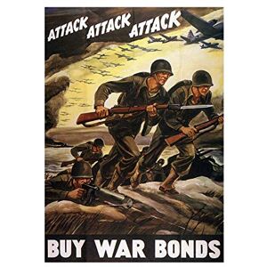 Wee Blue Coo War WW2 Attack Bond Soldier Gun Ad Art Frame Wood Framed Picture Wall Art Print Wee Blue Coo War WW2 Attack Bond Soldier Gun Ad Art Frame Wood Framed Picture Wall Art Print