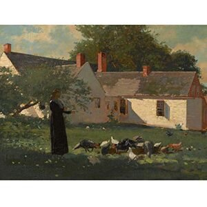 Artery8 Homer Farmyard Scene C1872 Painting Premium Wall Art Canvas Print 18X24 Inch Artery8 Homer Farmyard Scene C1872 Painting Premium Wall Art Canvas Print 18X24 Inch