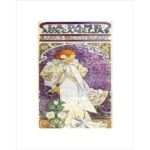 Wee Blue Coo Advert Nouveau Actress Mucha Sarah Bernhardt Wall Art Print Wee Blue Coo Advert Nouveau Actress Mucha Sarah Bernhardt Wall Art Print