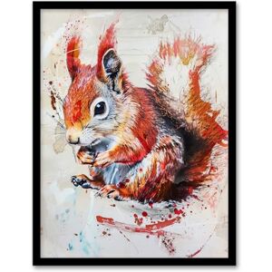 Artery8 Red Squirrel Painting Cute Woodland Animal Nature Living Room Artwork Framed Wall Art Print 18X24 Inch Artery8 Red Squirrel Painting Cute Woodland Animal Nature Living Room Artwork Framed Wall Art Print 18X24 Inch