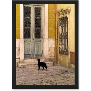Artery8 - Black Cat - A4 - Wall Art Print Artery8 - Black Cat - A4 - Wall Art Print