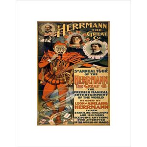 Wee Blue Coo THEATRE VAUDEVILLE MAGICIAN ILLUSION HERRMAN GREATAD FRAMED ART PRINT B12X1398 Wee Blue Coo THEATRE VAUDEVILLE MAGICIAN ILLUSION HERRMAN GREATAD FRAMED ART PRINT B12X1398