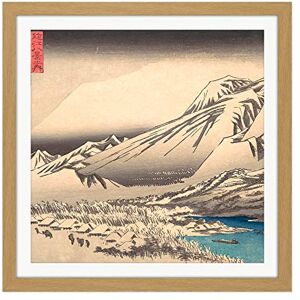 Artery8 Hiroshige Evening Snow On Mount Hira Japanese Painting Square Wooden Framed Wall Art Print Picture 16X16 Inch Artery8 Hiroshige Evening Snow On Mount Hira Japanese Painting Square Wooden Framed Wall Art Print Picture 16X16 Inch