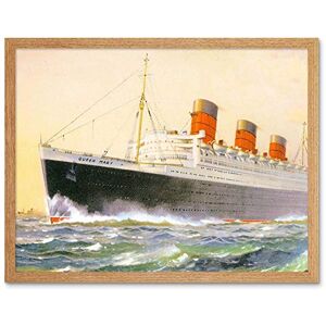 Wee Blue Coo Painting Ship Sail Boat Rms Queen Mary Art Print Framed Poster Wall Decor 12X16 Inch Wee Blue Coo Painting Ship Sail Boat Rms Queen Mary Art Print Framed Poster Wall Decor 12X16 Inch