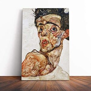 Big Box Art Canvas Print Wall Art Egon Schiele Self Portrait (3) Mounted and Stretched Box Frame Picture Home Decor for Kitchen, Living Room, Bedroom, Hallway, Multi-Colour, 20x14 Inch Big Box Art Canvas Print Wall Art Egon Schiele Self Portrait (3) Mounted and Stretched Box Frame Picture Home Decor for Kitchen, Living Room, Bedroom, Hallway, Multi-Colour, 20x14 Inch