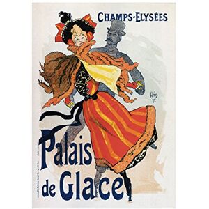 Wee Blue Coo Vintage Ad Ice Palace Skating Paris Wall Art Print Wee Blue Coo Vintage Ad Ice Palace Skating Paris Wall Art Print