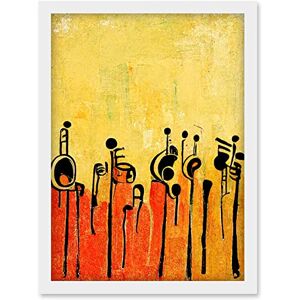 Doppelganger33 LTD Abstract Music Band Figures In Warm Acrylic Tones Musical Artwork Framed Wall Art Print A4 Doppelganger33 LTD Abstract Music Band Figures In Warm Acrylic Tones Musical Artwork Framed Wall Art Print A4