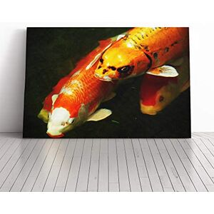Big Box Art Koi Fish Canvas Print Gallery Wrapped 30mm Frame Wall Art 24x16 inches Ready to Hang Modern Animals Picture Living Room Bedroom Lounge Office Big Box Art Koi Fish Canvas Print Gallery Wrapped 30mm Frame Wall Art 24x16 inches Ready to Hang Modern Animals Picture Living Room Bedroom Lounge Office