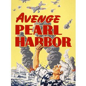 Artery8 War WWII USA Avenge Pearl Harbor Uncle Sam Large Wall Art Poster Print Thick Paper 18X24 Inch Artery8 War WWII USA Avenge Pearl Harbor Uncle Sam Large Wall Art Poster Print Thick Paper 18X24 Inch