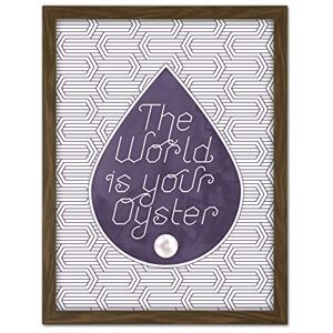 Wee Blue Coo World Is Your Oyster Pattern Pearl Artwork Framed Wall Art Print 18X24 Inch Wee Blue Coo World Is Your Oyster Pattern Pearl Artwork Framed Wall Art Print 18X24 Inch