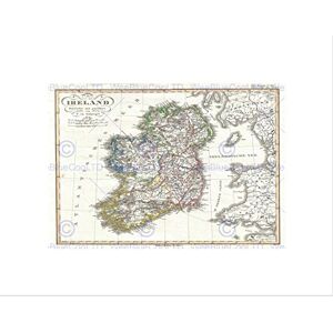 Wee Blue Coo Justus Perthes Map Ireland Four Districts Wall Art Print Wee Blue Coo Justus Perthes Map Ireland Four Districts Wall Art Print