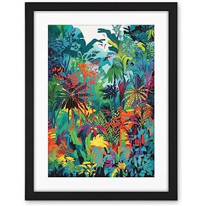 Artery8 Rainforest Landscape Vibrant Multicoloured Nature Artwork Framed Wall Art Print 18X24 Inch Artery8 Rainforest Landscape Vibrant Multicoloured Nature Artwork Framed Wall Art Print 18X24 Inch