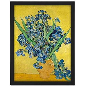 Wee Blue Coo Van Gogh Irises Painting Artwork Framed Wall Art Print 18X24 Inch Wee Blue Coo Van Gogh Irises Painting Artwork Framed Wall Art Print 18X24 Inch
