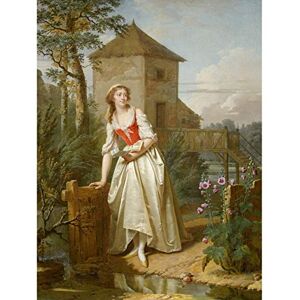 Artery8 Martin Drolling Woman English Garden Painting Extra Large XL Wall Art Poster Print Artery8 Martin Drolling Woman English Garden Painting Extra Large XL Wall Art Poster Print