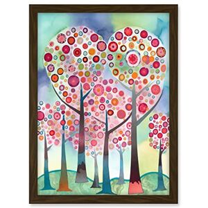 Artery8 Kandinsky Inspired Trees Blooming In Spring Folk Art Watercolour Painting Artwork Framed A3 Wall Art Print Artery8 Kandinsky Inspired Trees Blooming In Spring Folk Art Watercolour Painting Artwork Framed A3 Wall Art Print