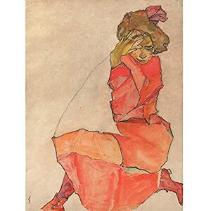 Fine Art Prints Egon Schiele Kneeling Female In Orange Red Dress Unframed Wall Art Print Poster Home Decor Premium Fine Art Prints Egon Schiele Kneeling Female In Orange Red Dress Unframed Wall Art Print Poster Home Decor Premium