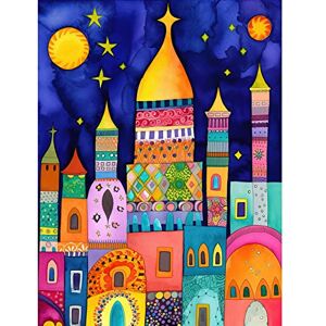 Artery8 Islamic Cityscape Moonlight Mosque Folk Art Unframed Wall Art Print Poster Home Decor Premium Artery8 Islamic Cityscape Moonlight Mosque Folk Art Unframed Wall Art Print Poster Home Decor Premium