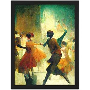 Doppelganger33 LTD 1950's Jazz Club Dancers Degas Style Painting Artwork Framed Wall Art Print 18X24 Inch Doppelganger33 LTD 1950's Jazz Club Dancers Degas Style Painting Artwork Framed Wall Art Print 18X24 Inch