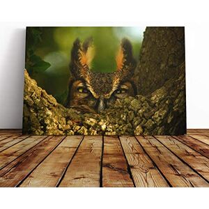 Big Box Art Horned Owl Bird Canvas Print Gallery Wrapped 30mm Frame Wall Art 24x16 inches Ready to Hang Modern Animals Picture Living Room Bedroom Lounge Office Big Box Art Horned Owl Bird Canvas Print Gallery Wrapped 30mm Frame Wall Art 24x16 inches Ready to Hang Modern Animals Picture Living Room Bedroom Lounge Office