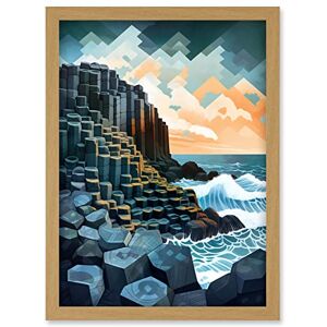 Artery8 - Giant's Causeway Basalt Formations - A4 - Framed - Wall Art Artery8 - Giant's Causeway Basalt Formations - A4 - Framed - Wall Art