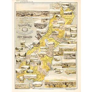 Fine Art Prints New Zealand Middle South Island Pictorial Map Large Wall Art Poster Print Thick Paper 18X24 Inch Fine Art Prints New Zealand Middle South Island Pictorial Map Large Wall Art Poster Print Thick Paper 18X24 Inch