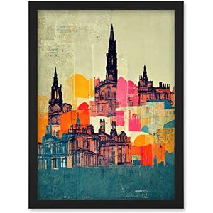 Wee Blue Coo Boho Abstract Multi Coloured Cityscape Skyline Painting Folk Art Artwork Framed Wall Art Print A4 Wee Blue Coo Boho Abstract Multi Coloured Cityscape Skyline Painting Folk Art Artwork Framed Wall Art Print A4