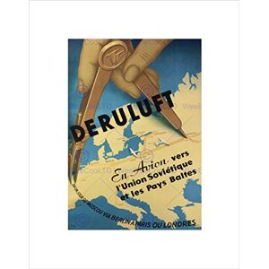 Wee Blue Coo TRAVEL PLANE AVION SOVIET MOSCOW BERLIN PARIS MAP FRAMED ART PRINT B12X10200 Wee Blue Coo TRAVEL PLANE AVION SOVIET MOSCOW BERLIN PARIS MAP FRAMED ART PRINT B12X10200