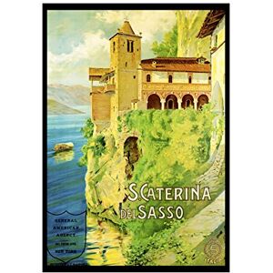 Wee Blue Coo Travel Santa Caterina Del Sasso Italy Lake Monastery Wall Art Print Wee Blue Coo Travel Santa Caterina Del Sasso Italy Lake Monastery Wall Art Print