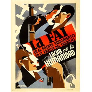 Wee Blue Coo Civil War Spanish FAI CNT Worker Union Fight For Humanity Canvas Print Wee Blue Coo Civil War Spanish FAI CNT Worker Union Fight For Humanity Canvas Print