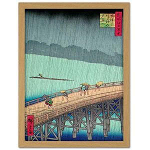 Wee Blue Coo Utagawa Hiroshige Shower Shin Ohashi Bridge Artwork Framed Wall Art Print 18X24 Inch Wee Blue Coo Utagawa Hiroshige Shower Shin Ohashi Bridge Artwork Framed Wall Art Print 18X24 Inch