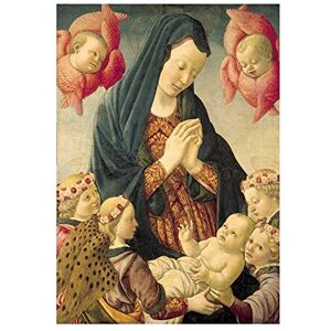 Wee Blue Coo Painting Old Master Botticini Cherubs 15th Century Italy Wall Art Print Wee Blue Coo Painting Old Master Botticini Cherubs 15th Century Italy Wall Art Print