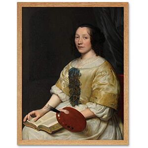 Artery8 Vaillant Maria Oosterwijck Flower Painter Portrait Art Print Framed Poster Wall Decor 12x16 inch Artery8 Vaillant Maria Oosterwijck Flower Painter Portrait Art Print Framed Poster Wall Decor 12x16 inch