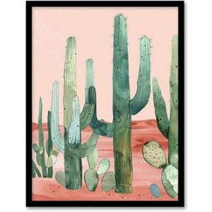 Artery8 Saguaro Cactus Pink Mexican Desert Landscape Living Room Artwork Framed Wall Art Print A4 Artery8 Saguaro Cactus Pink Mexican Desert Landscape Living Room Artwork Framed Wall Art Print A4