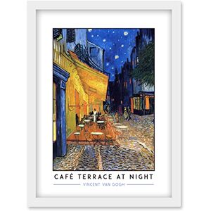 Wee Blue Coo Vincent Van Gogh Café Terrace At Night Place Du Forum Post-Impressionist Painting Artwork Framed Wall Art Print A4 Wee Blue Coo Vincent Van Gogh Café Terrace At Night Place Du Forum Post-Impressionist Painting Artwork Framed Wall Art Print A4