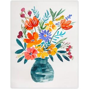 Artery8 Bright Colourful Flower Bouquet Vase Watercolour Living Room Extra Large XL Wall Art Poster Print Artery8 Bright Colourful Flower Bouquet Vase Watercolour Living Room Extra Large XL Wall Art Poster Print