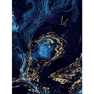 Wee Blue Coo Abstract Dark Blue Gold Waves Art Print Canvas Premium Wall Decor Poster Wee Blue Coo Abstract Dark Blue Gold Waves Art Print Canvas Premium Wall Decor Poster