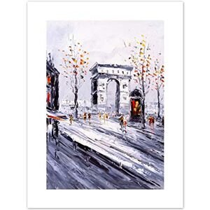 Wee Blue Coo Parisian Cityscape Painting Art Print Canvas Premium Wall Decor Poster Wee Blue Coo Parisian Cityscape Painting Art Print Canvas Premium Wall Decor Poster