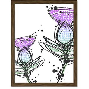 Wee Blue Coo Scottish Thistle Head Flowers Ink Drip Design Scotland Large Framed Art Print Poster Wall Decor 18x24 inch Wee Blue Coo Scottish Thistle Head Flowers Ink Drip Design Scotland Large Framed Art Print Poster Wall Decor 18x24 inch