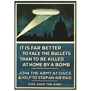 Wee Blue Coo War Recruitment Public Information Bomb WW1 Advertising Wall Art Print Wee Blue Coo War Recruitment Public Information Bomb WW1 Advertising Wall Art Print