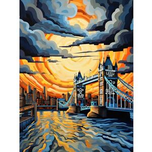 Artery8 London Tower Bridge Dramatic Sunset Vibrant Artwork Blue Orange River Thames England Cloudy Sky Extra Large XL Wall Art Poster Print Artery8 London Tower Bridge Dramatic Sunset Vibrant Artwork Blue Orange River Thames England Cloudy Sky Extra Large XL Wall Art Poster Print