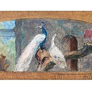 Artery8 Allebe Branch With Peacock Birds Painting Unframed Wall Art Print Poster Home Decor Premium Artery8 Allebe Branch With Peacock Birds Painting Unframed Wall Art Print Poster Home Decor Premium