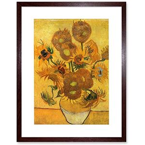 Wee Blue Coo Van Gogh Still Life Fifteen Sunflowers Vase Artwork Framed Wall Art Print 12X16 Inch Wee Blue Coo Van Gogh Still Life Fifteen Sunflowers Vase Artwork Framed Wall Art Print 12X16 Inch