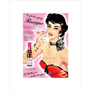 Wee Blue Coo Ad Drink Alcohol Rosayne Wine Fizzy Pink Champagne UK Wall Art Print Wee Blue Coo Ad Drink Alcohol Rosayne Wine Fizzy Pink Champagne UK Wall Art Print