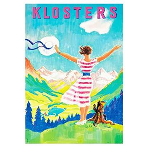 Wee Blue Coo Travel Klosters Alpine Mountain Resort Girl View Vista Wall Art Print Wee Blue Coo Travel Klosters Alpine Mountain Resort Girl View Vista Wall Art Print