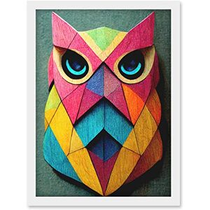 Doppelganger33 LTD Geometric Rainbow Owl Picture Abstract Multi Coloured Artwork Framed A3 Wall Art Print Doppelganger33 LTD Geometric Rainbow Owl Picture Abstract Multi Coloured Artwork Framed A3 Wall Art Print