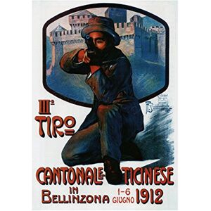 Wee Blue Coo Sport Shooting Ticino Switzerland Gun Castle Advertising Wall Art Print Wee Blue Coo Sport Shooting Ticino Switzerland Gun Castle Advertising Wall Art Print