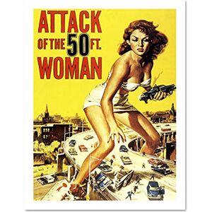 Wee Blue Coo Movie Film Attack Fifty Foot Woman Sci Fi Giantess USA Art Large Framed Art Print Poster Wall Decor 18x24 inch Wee Blue Coo Movie Film Attack Fifty Foot Woman Sci Fi Giantess USA Art Large Framed Art Print Poster Wall Decor 18x24 inch