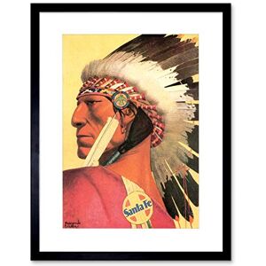 Wee Blue Coo Painting Santa Fe Villa Indian Chief Native American Framed Wall Art Print Wee Blue Coo Painting Santa Fe Villa Indian Chief Native American Framed Wall Art Print